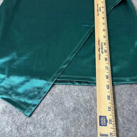 Rue 21 Cocktail Slip Dress Womens L Teal Tulip Hem Feminine Romantic Date Night - Picture 15 of 16